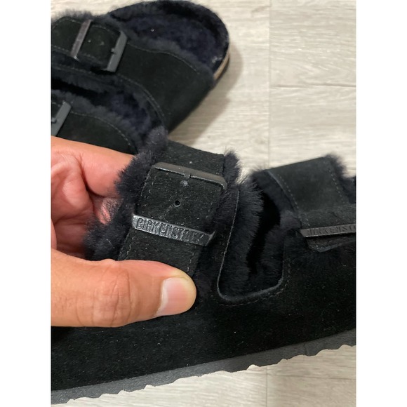 Birkenstock - Arizona Shearling / Suede Leather / Black / size 10 / NWOB main image 4